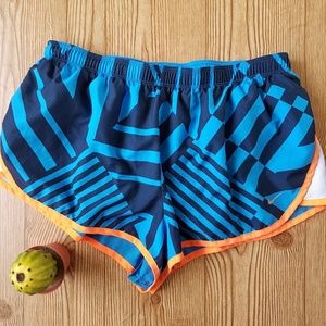Nike Dry Fit Running Shorts Blue and Black L